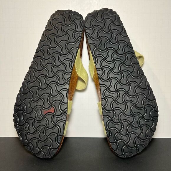 Womens BIRKIS by Birkenstock Yellow Three Strap Sandals / Size 10 - Picture 7 of 8